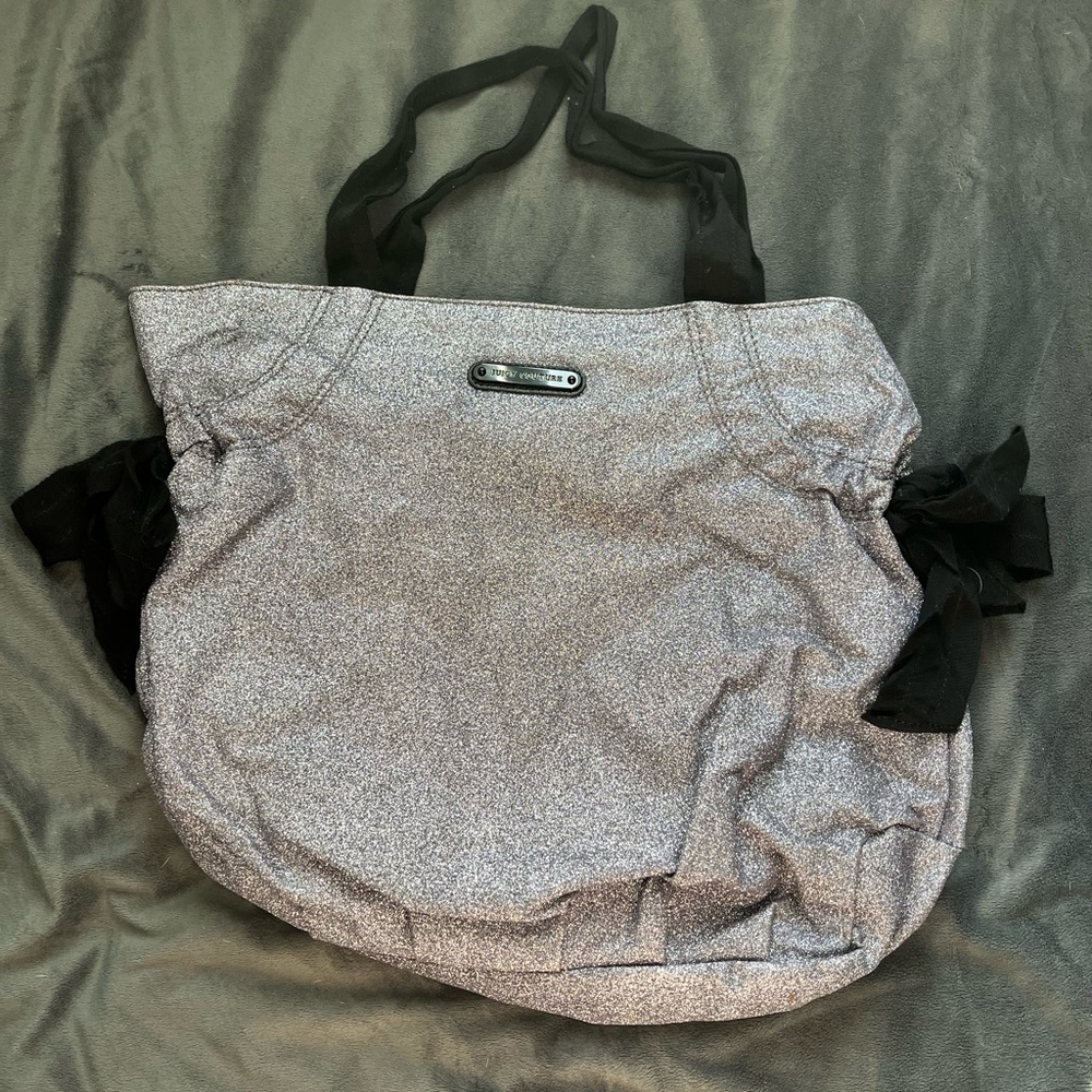Purple sparkle tote bag